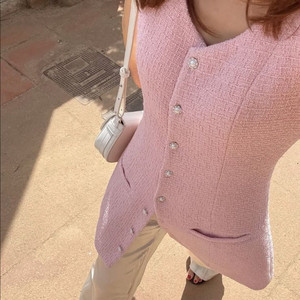 누아르나인 트위드미니드레스 핑크 M
