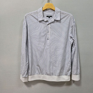 알레그리 스트라이프 셔츠 오버핏 100