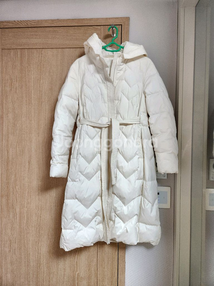(여자) 아이보리 덕다운 오리털 패딩 벨트셋트--0