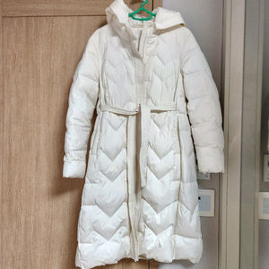 (여자) 아이보리 덕다운 오리털 패딩 벨트셋트