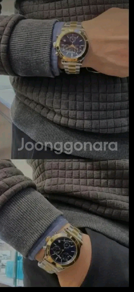 페르가모 콤비 메탈시계 매장정품--5