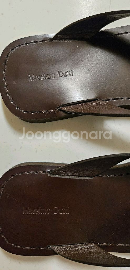 Massimo Dutti마시모두띠 가죽샌들(와인색상)--3