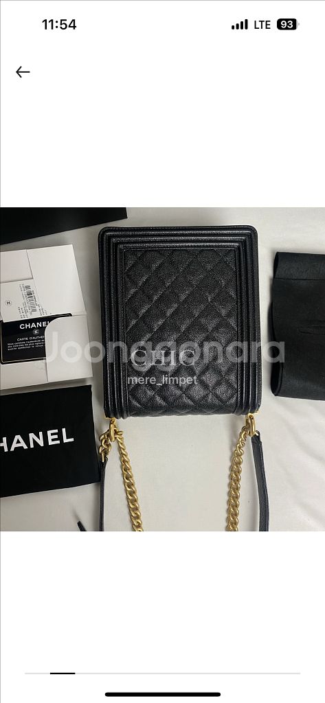 [풀구성 정품] 샤넬 보이사첼 뉴보이 캐비어 금장--1