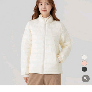 캐럿 여성용 경량 패딩 자켓 아이보리 L