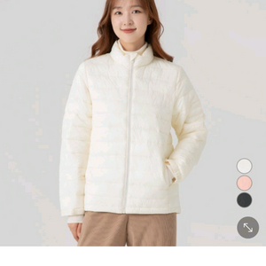 캐럿 여성용 경량 패딩 자켓 아이보리 L