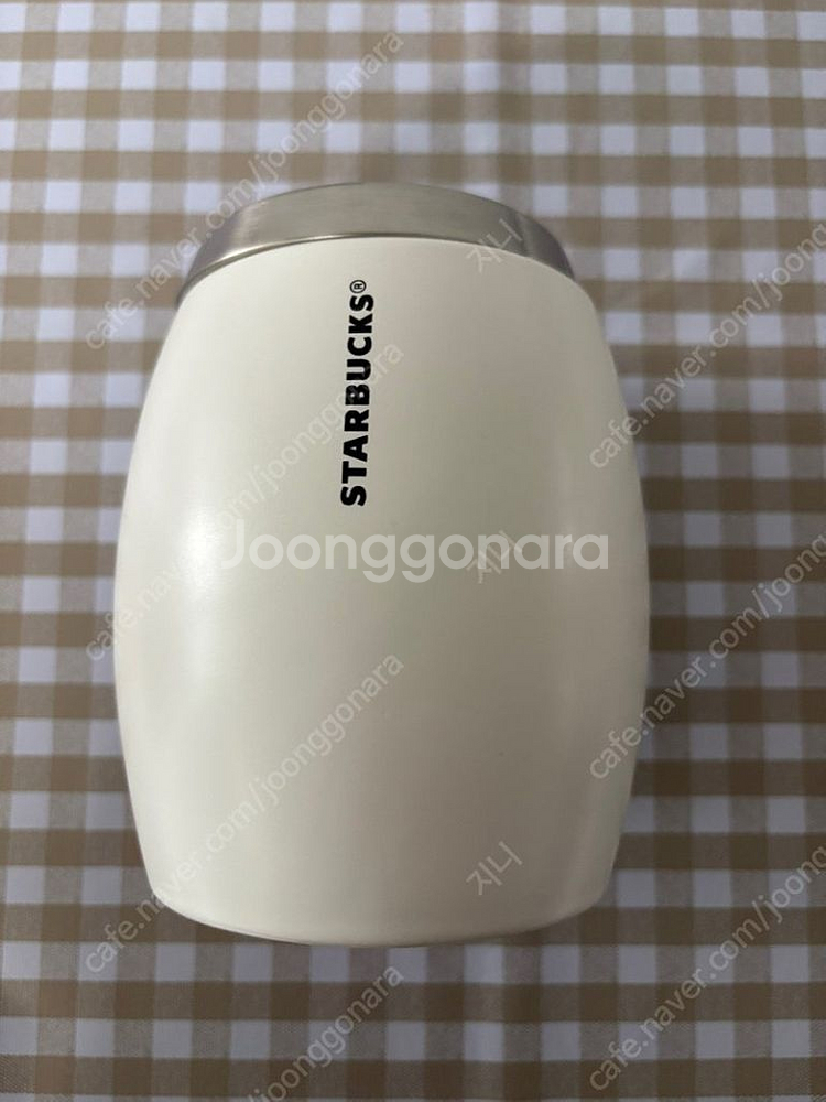 스타벅스 화이트 블랜디드 캐니스터 원두 보관통 미사용--0