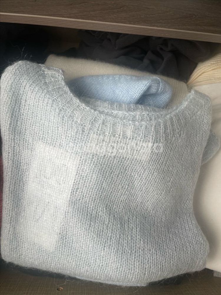 시에 아멜리 모헤어크롭 니트 페일블루 새상품(택미제거)--4