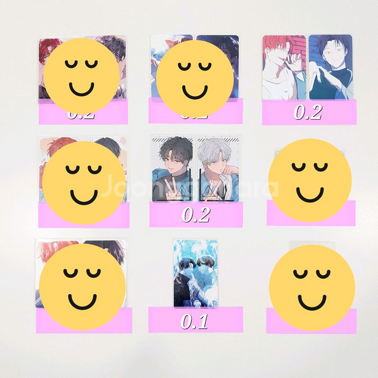 데못죽 유진래빈 윶랩 막내즈 포카 엽서 프박 스티커--0