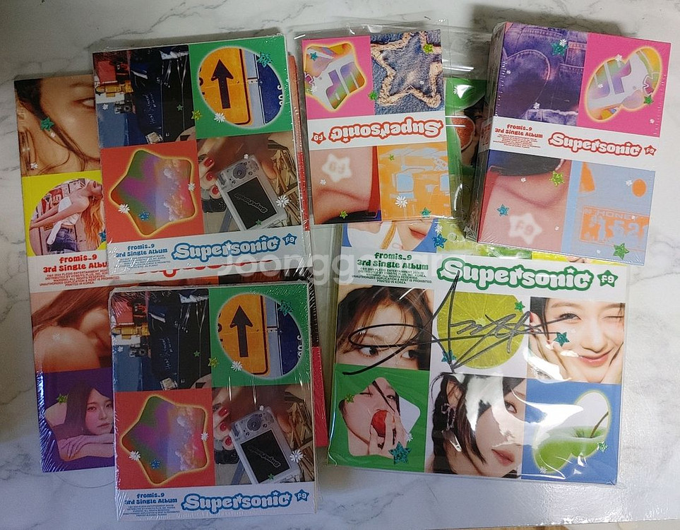 프로미스나인 노지선 싸인 슈퍼소닉 앨범 미개봉 세트--0