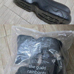 세인트새틴 레니 그래핀 인솔 레인부츠 장화 (새상품)