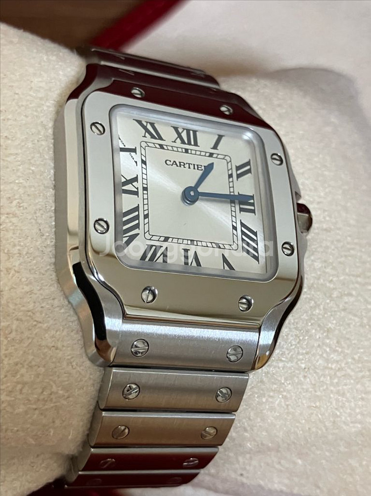 산토스 스몰 스틸 신형. 산토스 드 까르띠에. 3회착용--4