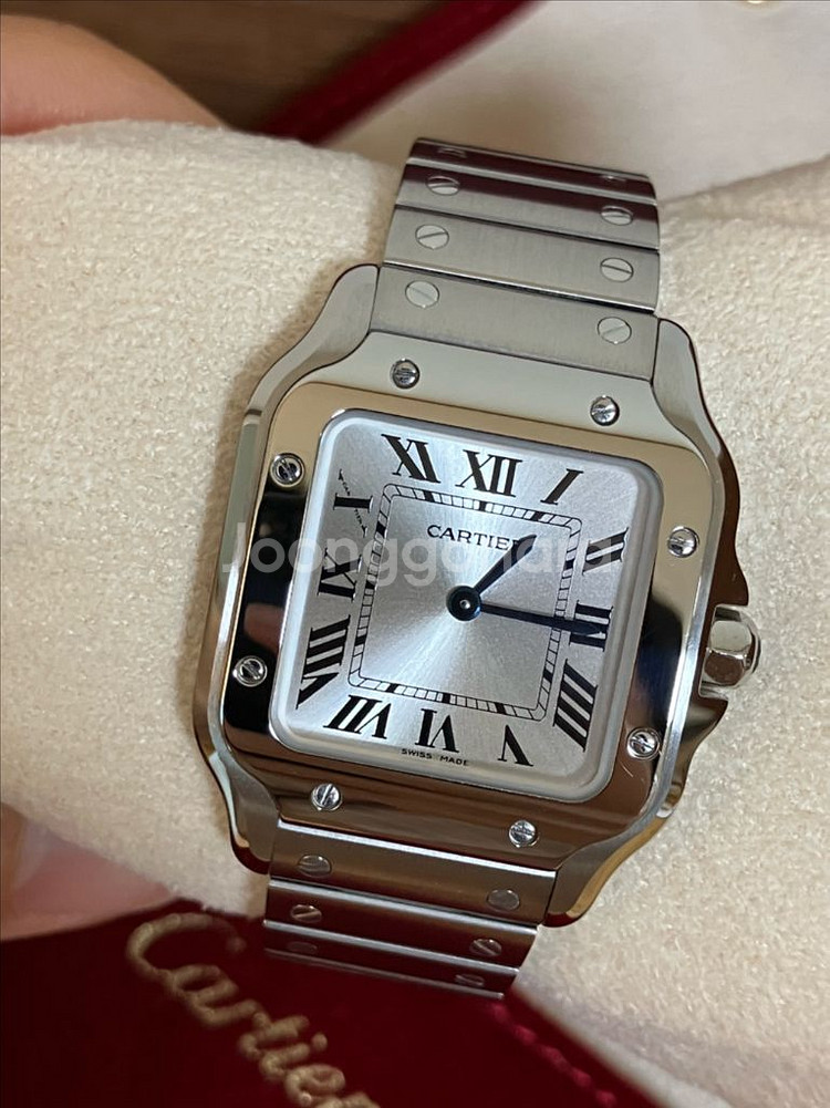 산토스 스몰 스틸 신형. 산토스 드 까르띠에. 3회착용--7