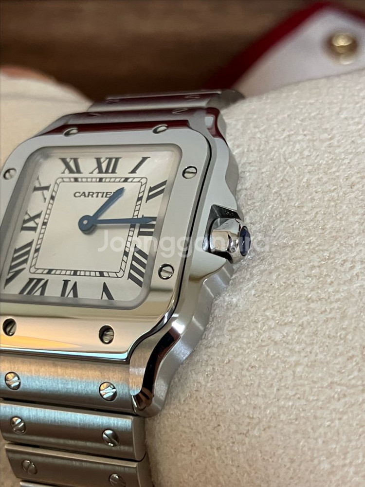 산토스 스몰 스틸 신형. 산토스 드 까르띠에. 3회착용--5