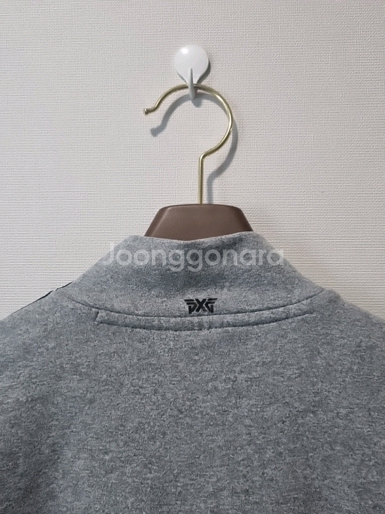 PXG 그레이 로고 기모 하이넥 티셔츠 S (가슴단면--3