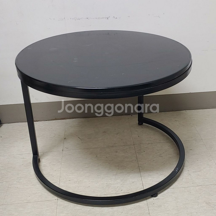 원형 사이드 테이블 & 티 테이블 2종--0