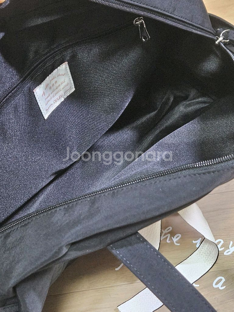 오부니 Daily ribbon gym bag_black--3