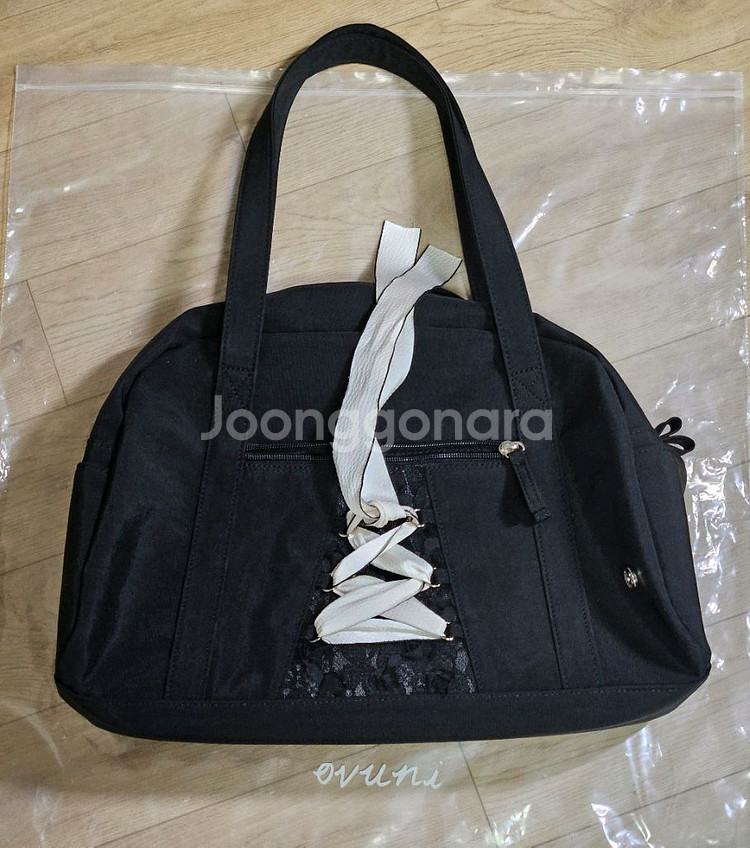 오부니 Daily ribbon gym bag_black--0