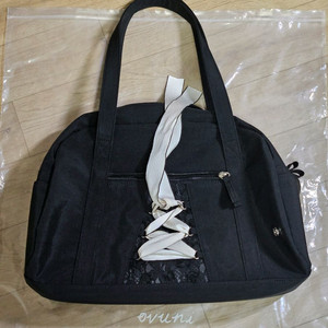 오부니 Daily ribbon gym bag_black