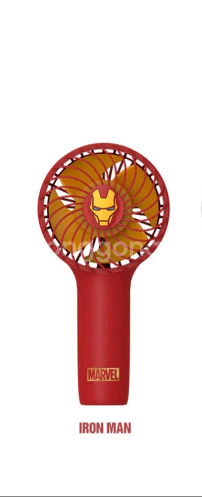 새상품) 마블 아이언맨 휴대용 미니 핸디 선풍기 손풍기--0