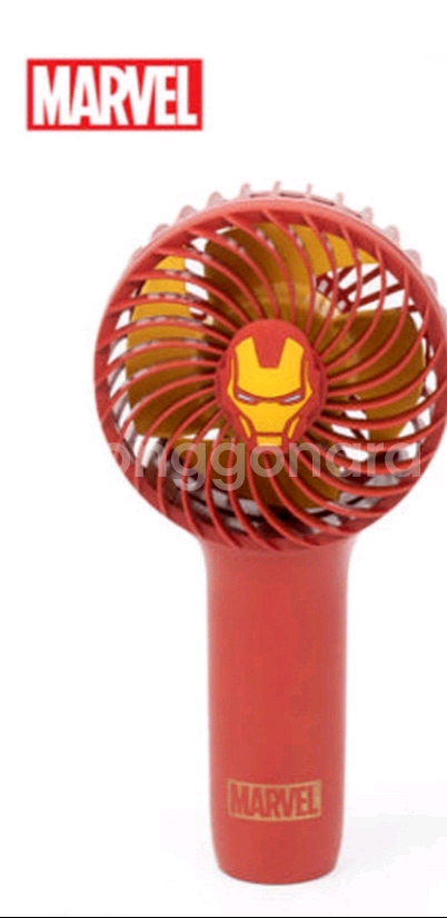 새상품) 마블 아이언맨 휴대용 미니 핸디 선풍기 손풍기--1