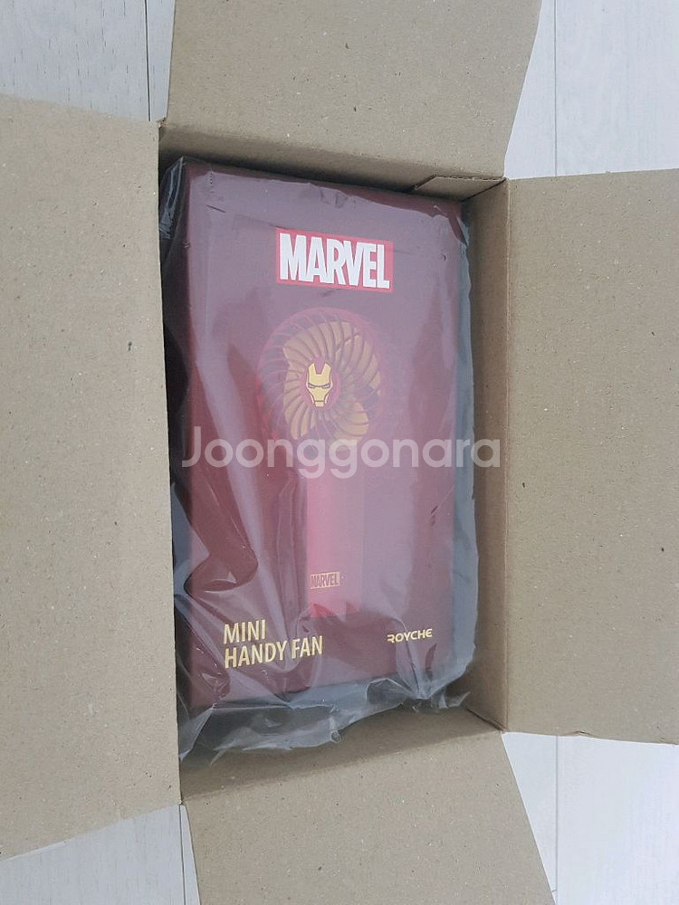 새상품) 마블 아이언맨 휴대용 미니 핸디 선풍기 손풍기--2