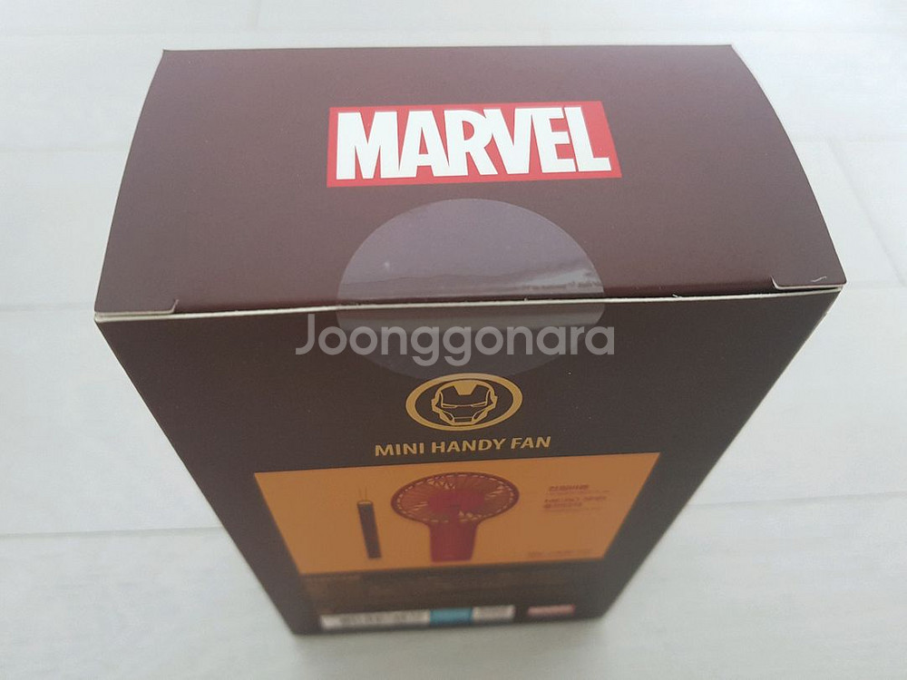 새상품) 마블 아이언맨 휴대용 미니 핸디 선풍기 손풍기--9