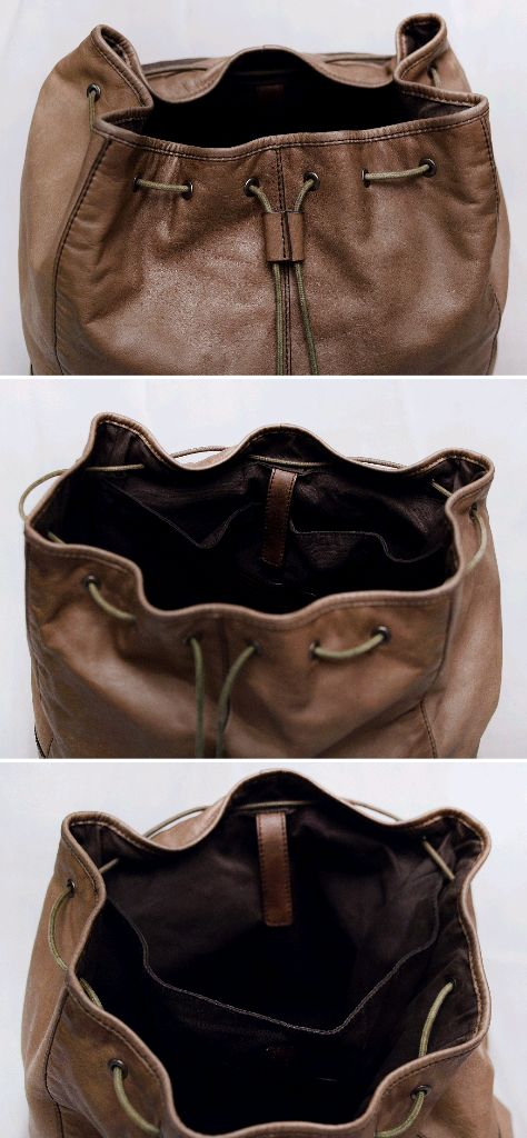 휴고 보스 풀그레인 베지터블 레더 클래식 가죽 백팩--8