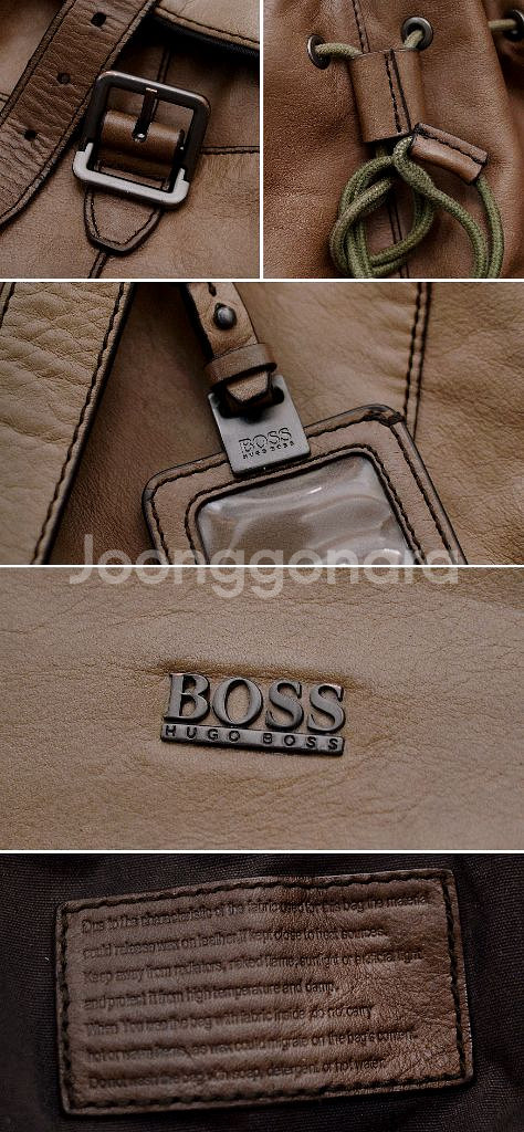 휴고 보스 풀그레인 베지터블 레더 클래식 가죽 백팩--9