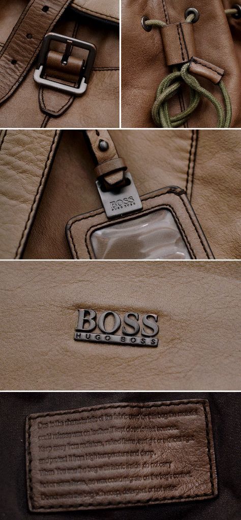 휴고 보스 풀그레인 베지터블 레더 클래식 가죽 백팩--9