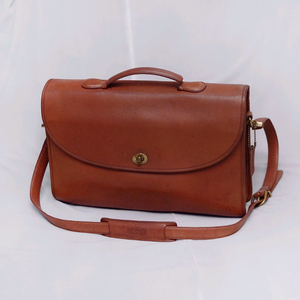 코치 80s 오리지널 렉싱턴 글러브레더 브리프케이스