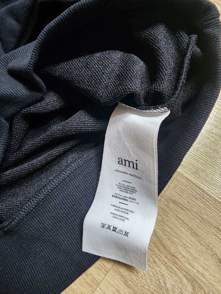 아미 하트 로고 블랙 후드티 L 이미지