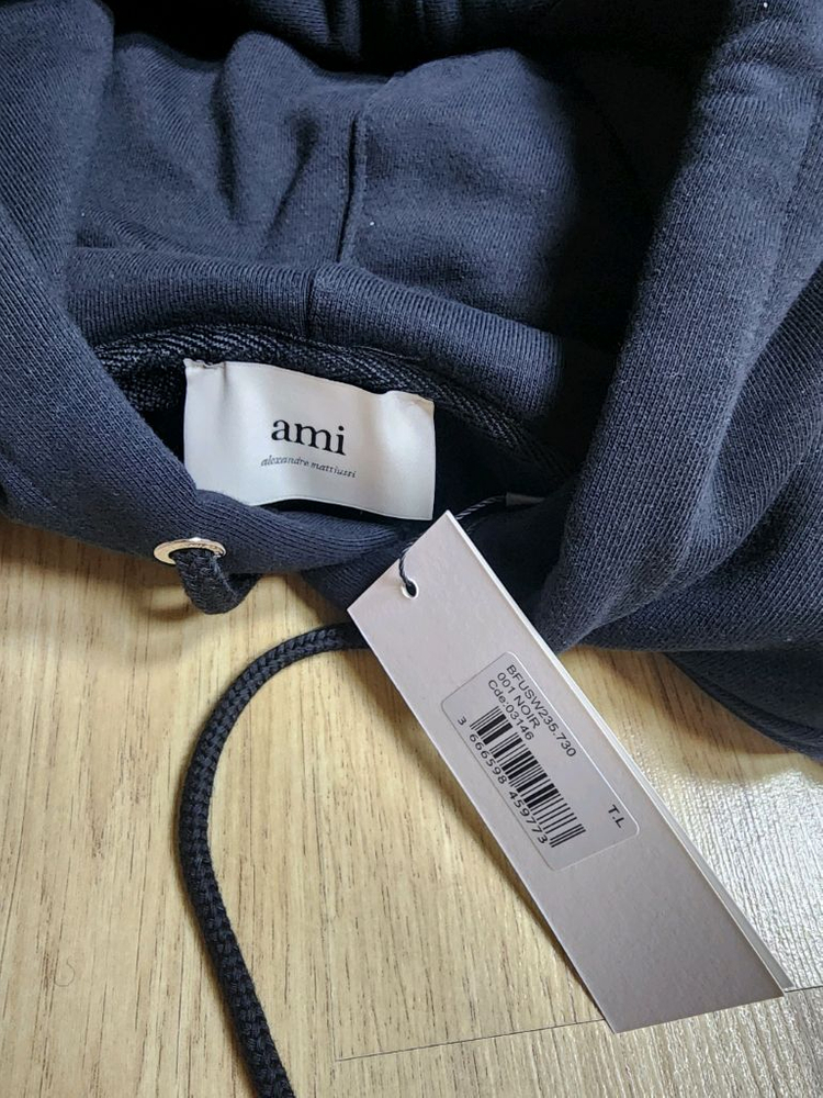 아미 하트 로고 블랙 후드티 L 이미지