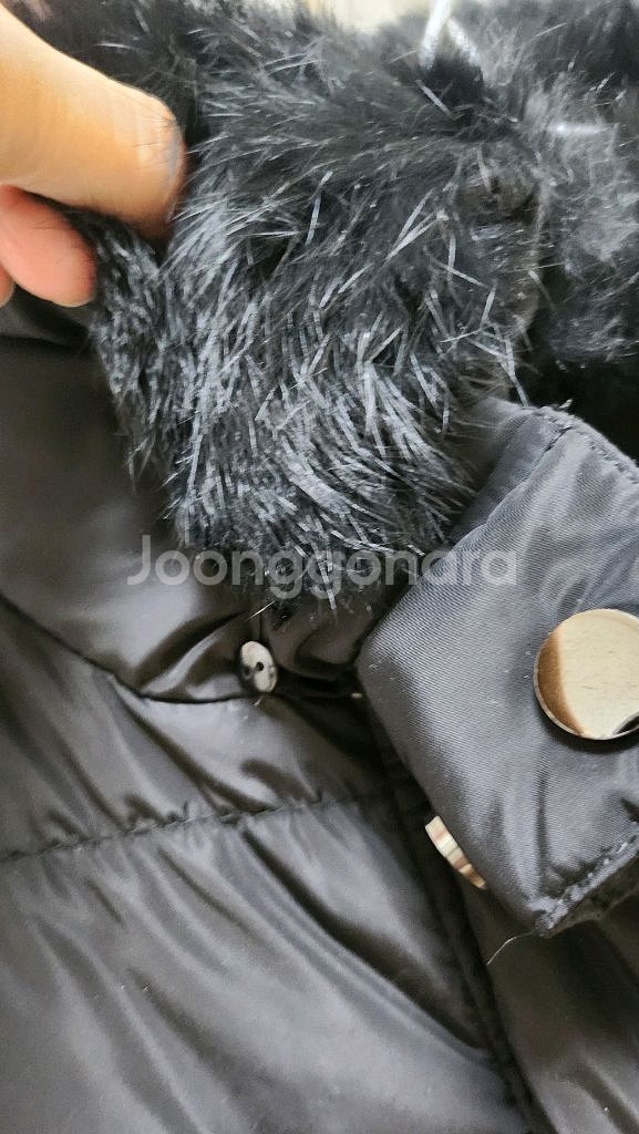 여성55.66롱패딩 덕다운 블랙--1