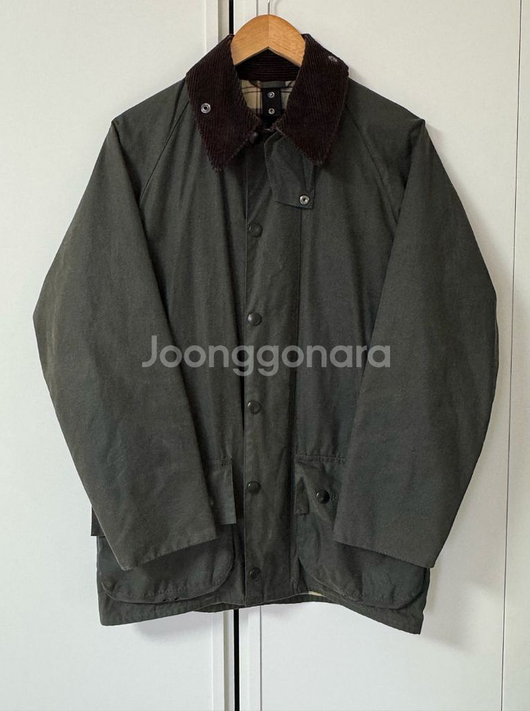 바버 뷰포트 자켓 C34 왁스 코튼--0