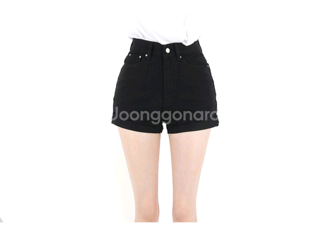 구즈*제작 베이직롤업쇼츠(블랙,아이)S 새상품--7
