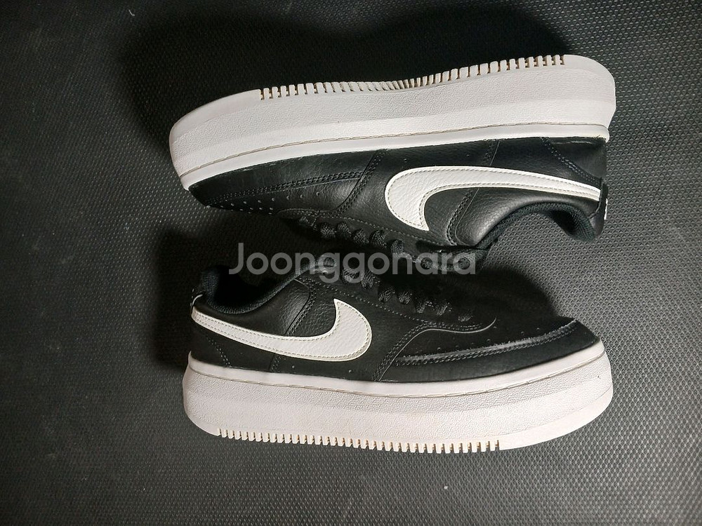 나이키 코트 비전 로우 블랙 화이트 플랫폼 265~27--6