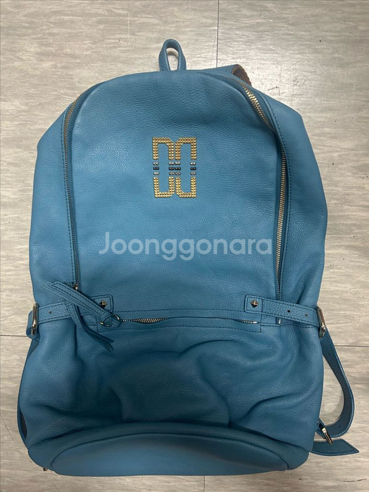 닥스 가죽 백팩 파란색--0
