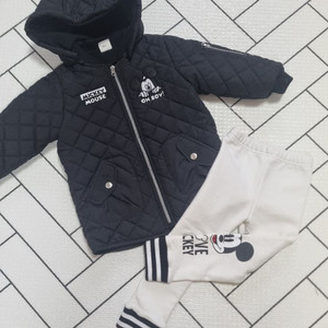 키즈 누빔 롱점퍼 100 (깨끗)