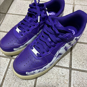 나이키 에어포스 스켈레톤 퍼플 255