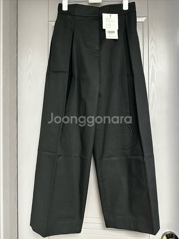 에디션비 와이드 치노 팬츠 새상품 블랙 면바지--0