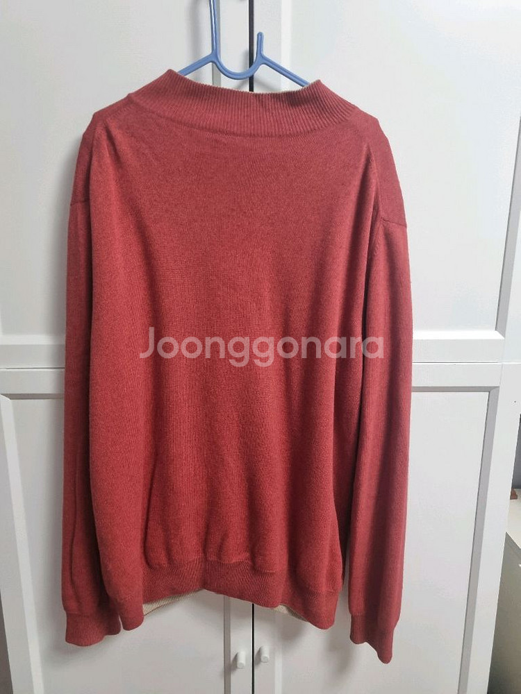 이태리제 카날리 벽돌색 집업 니트 가디건 105사이즈--1