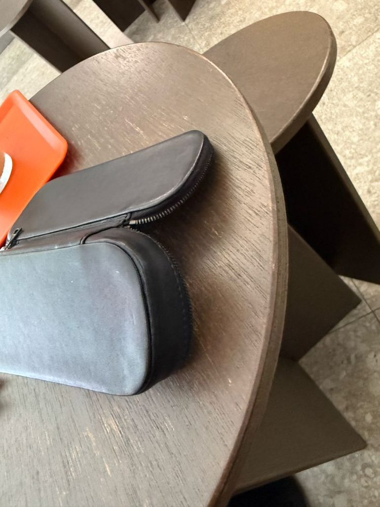 이삭레이나 프랑스 가죽안경케이스 (블랙/Calfskin 이미지