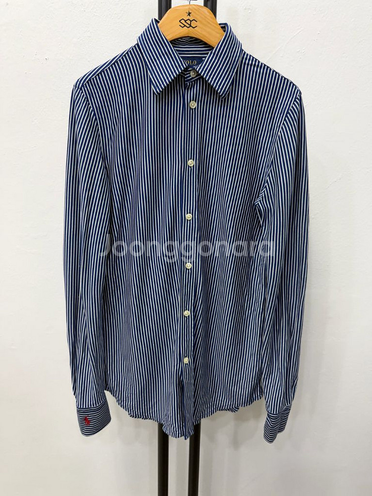 정품) 폴로랄프로렌 여성 스트라이프 실크느낌 셔츠 S--0