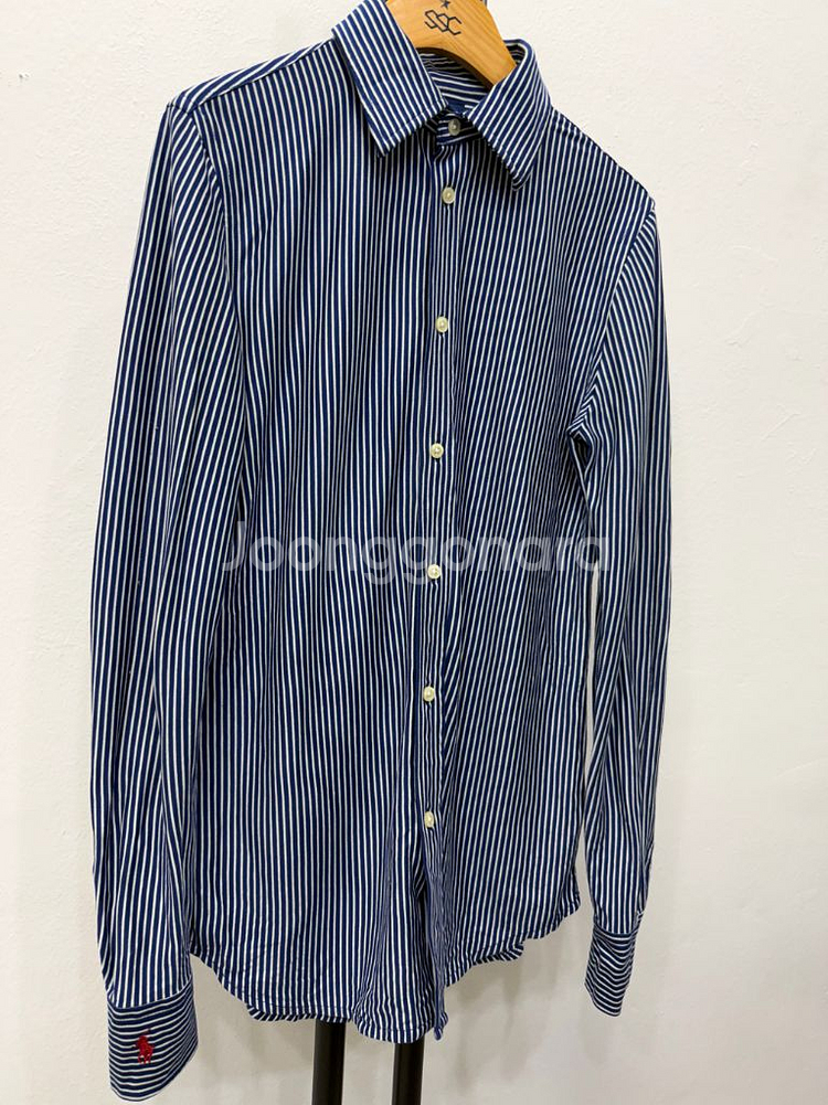 정품) 폴로랄프로렌 여성 스트라이프 실크느낌 셔츠 S--1