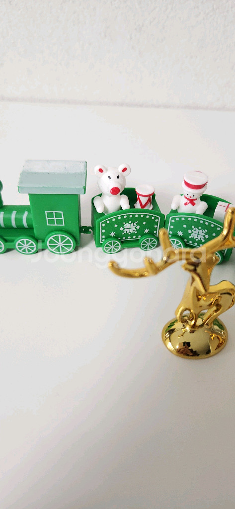 새상품)크리스마스 기차 사슴세트 미니 트리일괄--1