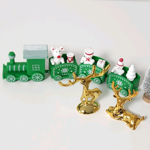 새상품)크리스마스 기차 사슴세트 미니 트리일괄