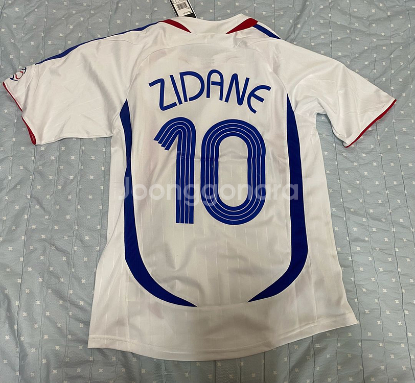 06-08 프랑스 어웨이 지단 풀패치 축구유니폼--1