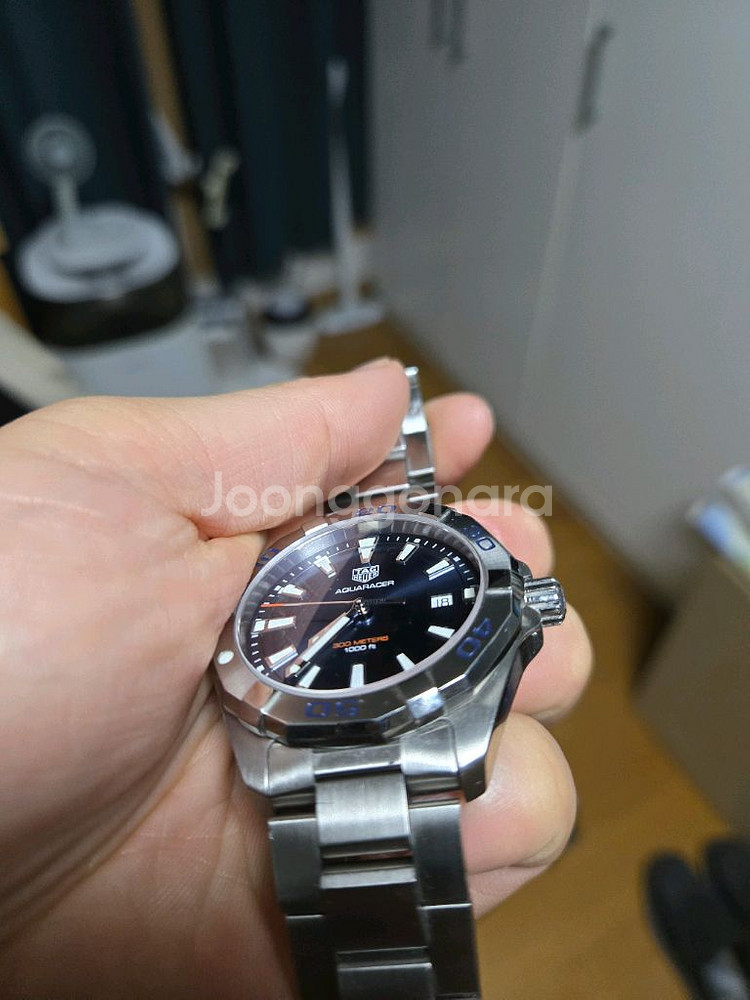 태그호이어 아쿠아레이서300 쿼츠 청판 41mm 명보--5