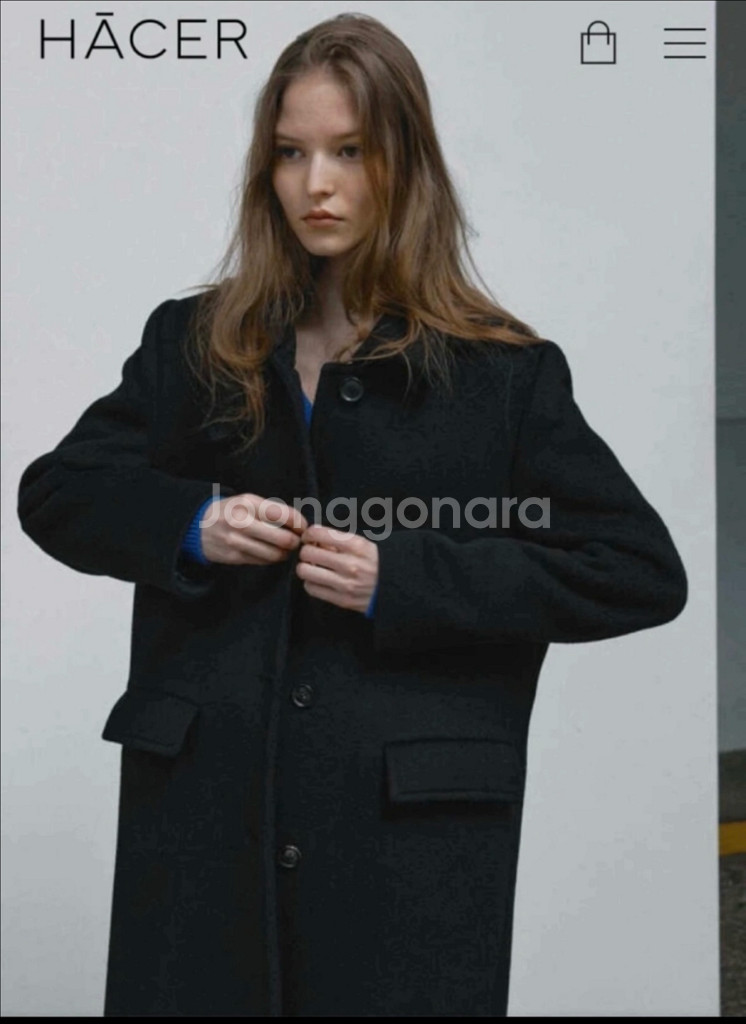 (새상품)아쎄르 울 싱글 코트--4