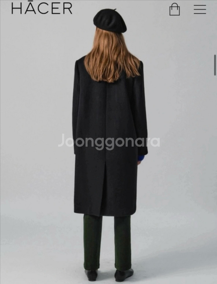 (새상품)아쎄르 울 싱글 코트--2